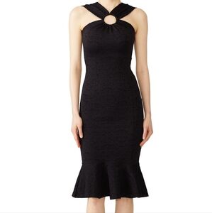 Opening Ceremony Textured Jacquard Black Ring Dress Size S